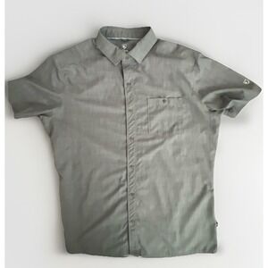 Kühl Shirt Men's Size Large Dark Gray Hiking Outdoor Polyester Button Up Pockets